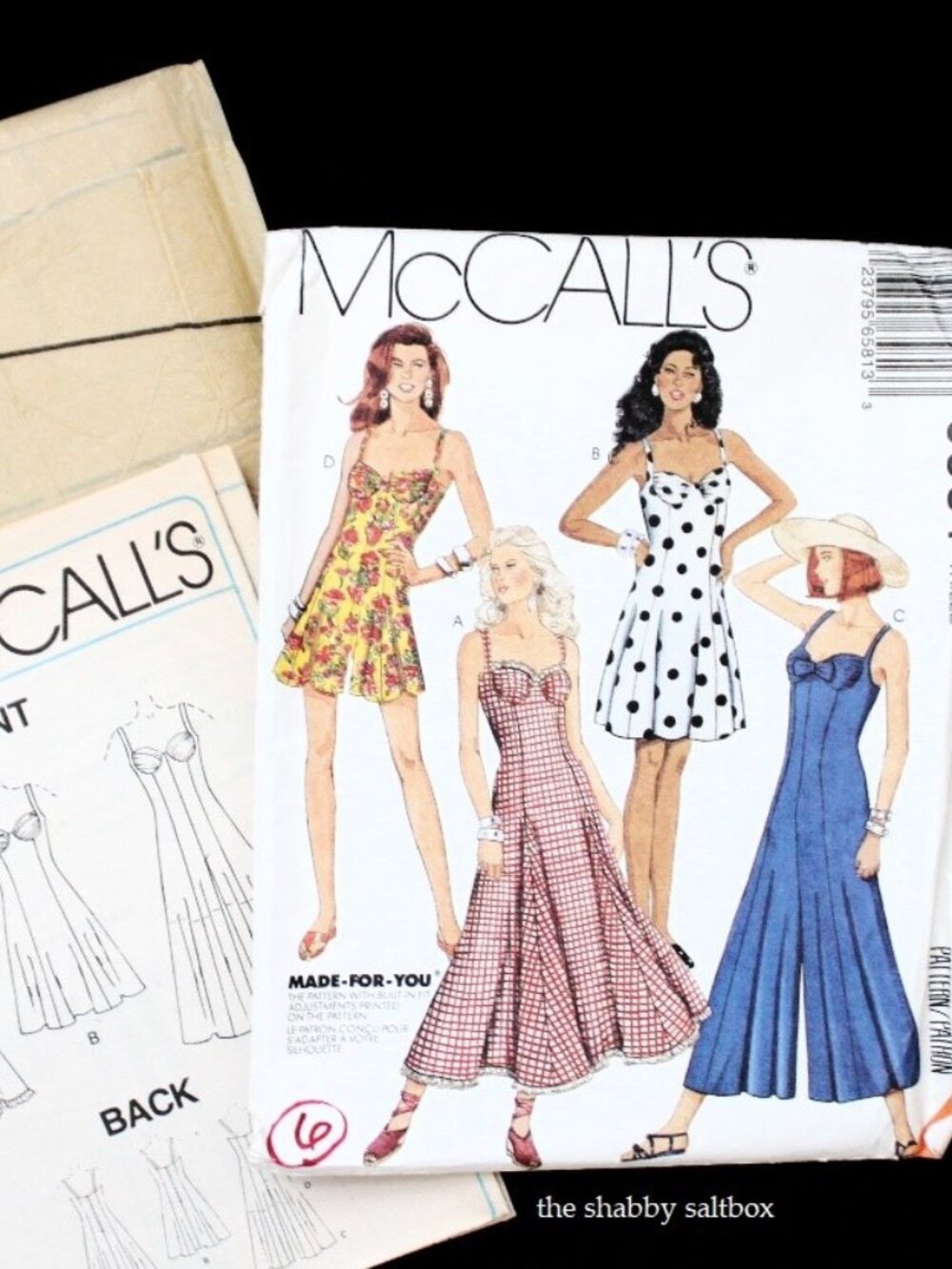 VTG McCalls Corset Sewing Dress Pattern 6581 Bustier Jumpsuit & Romper Midi Mini